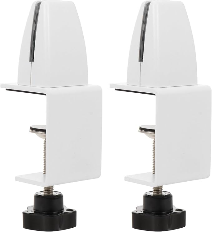 TEHAUX 2pcs Desk Partition Clip Hole Desktop Mount Clamp on Desk Accessories by TEHAUX