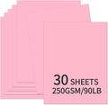 30 Sheets Pink Cardstock 8.5'' x 11'', 250gsm/90lb Heavyweight Cover Cardstock by Bazyrock