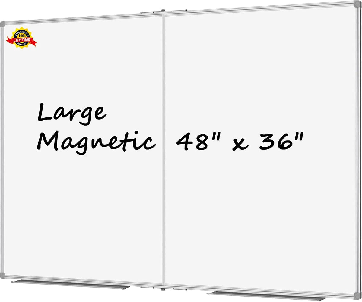 Lockways Magnetic Dry Erase Board 48" x 36", Foldable Whiteboard