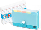 H4D 3x5 Index Card Case with 100 Heavyweight Ruled Index Cards and Dividers by H4D