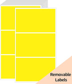 STARLIBOO Removable Colored Labels Stickers, 3X5 Inch Removable Large Label by STARLIBOO