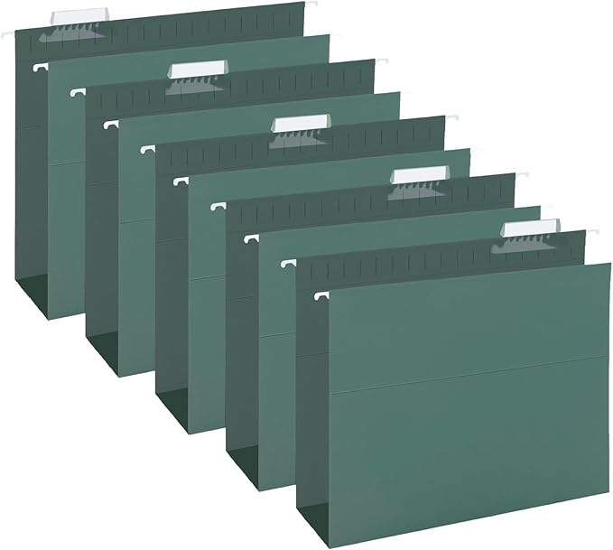 HERKKA Extra Capacity Hanging File Folders, 30 Pack Reinforced Hang Folders by HERKKA