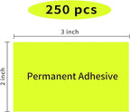 STARLIBOO Neon Colored Labels Stickers 3 x 2 Inch, Rectangle Moving Labels - Image 2