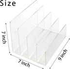 Halyuhn Acrylic Desk File Organizer 2 Pack, 4 Section Letter Organizer - Image 2