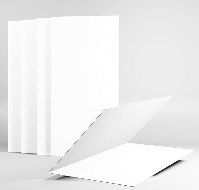 4x6"Plain White Folding Tent Cards-8x6"Folds to 4x6"- Simple Blank Card Stock - Image 5