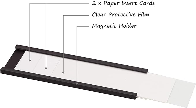 Realth C Channel Magnetic Label Holders 2'' x 3'' 50 Pack, Magnetic File - Image 5