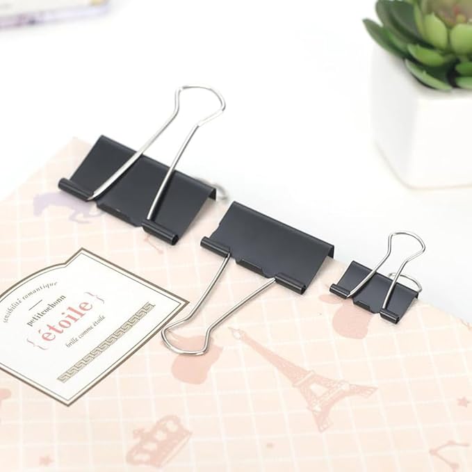 200PCS Binder Clips Paper Clamps Assorted Sizes, Mini and Micro, 6 Sizes - Image 7