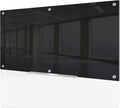 J&J worldwide Magnetic Black Glass Whiteboard 6' x 3', 70 x 35 Inches Large by JJworldwide
