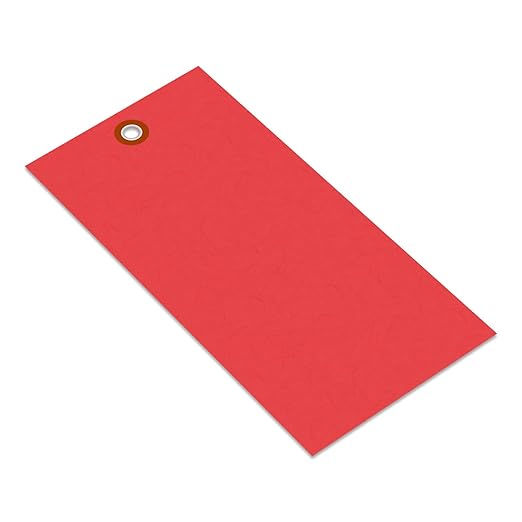 SmartSign 6.25 x 3.125 inch “Red” Blank Tyvek Shipping Tags - Image 6