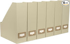 BLU MONACO | Cardboard Magazine File Holder Set of 6 | Vertical Magazine File by Blu_Monaco