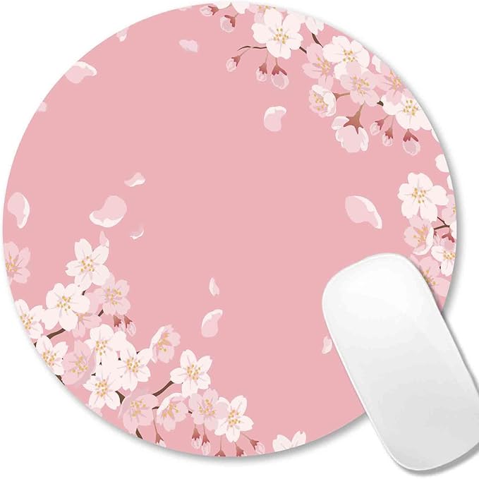 IMAYONDIA Cute Pink Mouse Pad, Floral Flowers Mouse Pad, Sakura Cherry Blossom by IMAYONDIA
