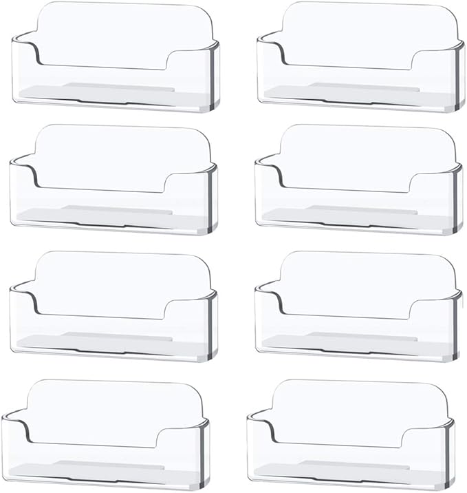 Qizpcer 8 Pack Plastic Business Card Holder by Qizpcer