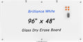 Large Glass Whiteboard, 96 x 48 Inches Magnetic Glass Dry Erase Board by Wingwise