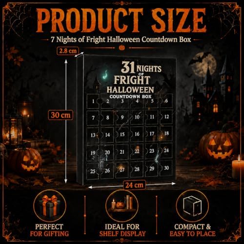 Halloween Advent Calendar 2026, Spooky Mini Collectible Figures (31 Days)