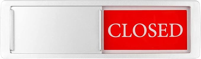 Open Closed Sign for Business Door, Open Signs privacy Slide Door Sign - Image 2
