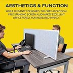 OBEX Acoustical Free Standing Privacy Screen, Cubicle Accessories Desk Privacy - Image 2