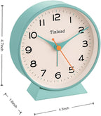 Tinload 4.5" Battery Operated Retro Analog Alarm Clock, Small Silent Bedside - Image 4