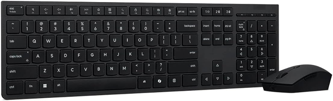 Lenovo Professional Wireless Rechargeable Combo Keyboard and Mouse -US English
