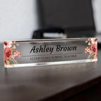 Signs ByLITA Floral Pattern Customized Nameplate | Rustic Rose Personalized - Image 2