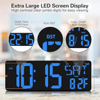 xrexs 16.5 in large digital wall clock wifi shown in use