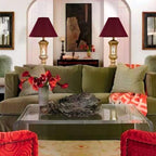 GO&SO 2Pcs Large Lamp Shades Burgundy Fabric Lampshade, 6.5" Top x 16.3" Bottom - Image 9