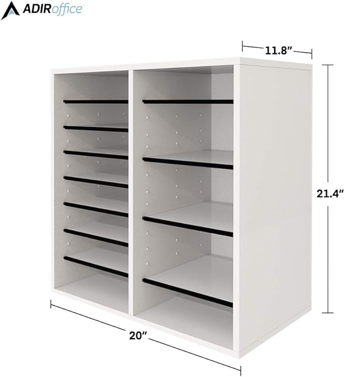 AdirOffice Wooden Adjustable organizerserature Organizer, 16 Compartment Office - Image 2