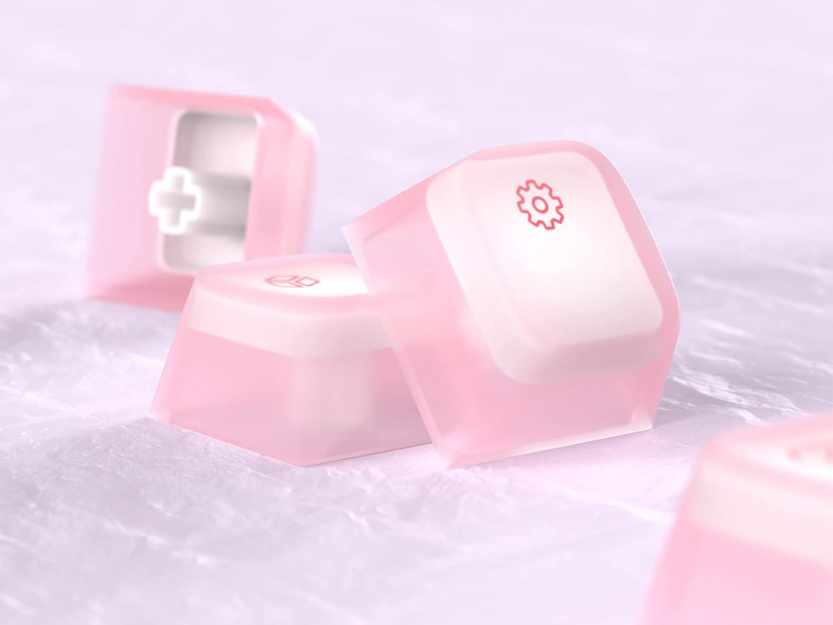 KPREPUBLIC Nogi Cherry Profile ABS Silicone Keycap White Black Sakura Pep Ver...