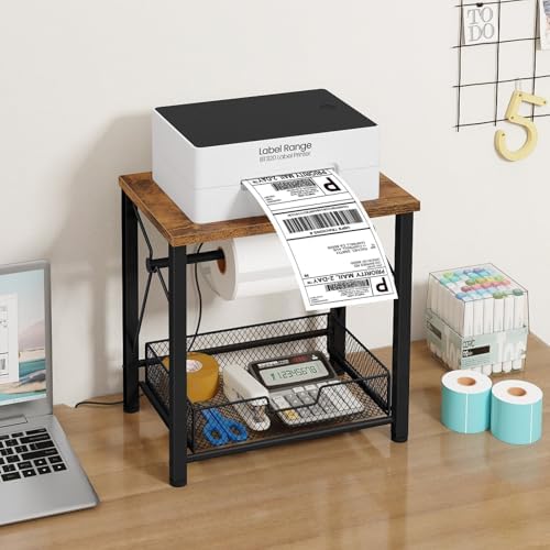 eliteroo label holder for rolls and fan-fold labels, front angle view
