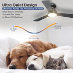 42 inch ceiling fans with lights and remote showing dimensions