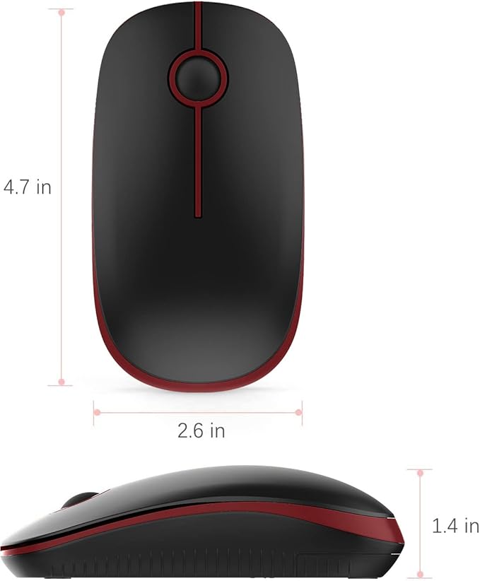 VssoPlor Wireless Mouse, 2.4G Slim Portable Quiet Computer Mice - Image 5