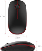 VssoPlor Wireless Mouse, 2.4G Slim Portable Quiet Computer Mice - Image 5