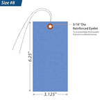 SmartSign 6.25 x 3.125 inch “Blue” Blank Tyvek Shipping Tags - Image 3