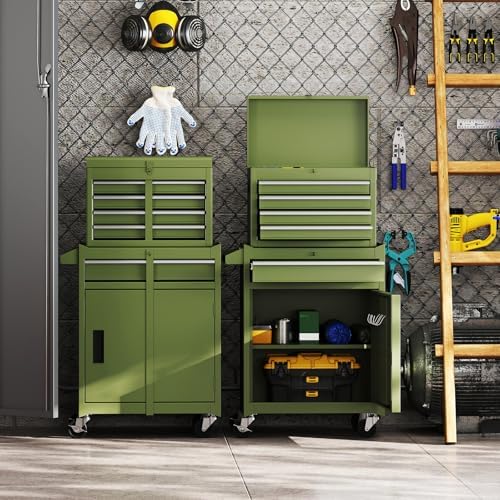 dreamade 5-drawer tool chest combo, rolling tool cabinet, view 9