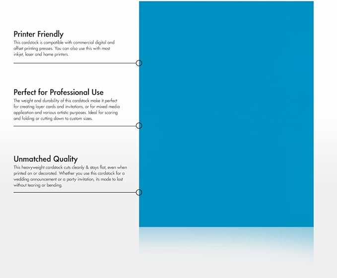 LUXPaper 8.5" x 11" Cardstock | Letter Size | Pool Blue | 100lb. Cover | 50 Qty - Image 8