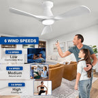 depuley 42-inch ceiling fans with lights: white 3, close-up detail