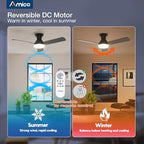 amico 2 pack 42 inch low profile ceiling showing dimensions