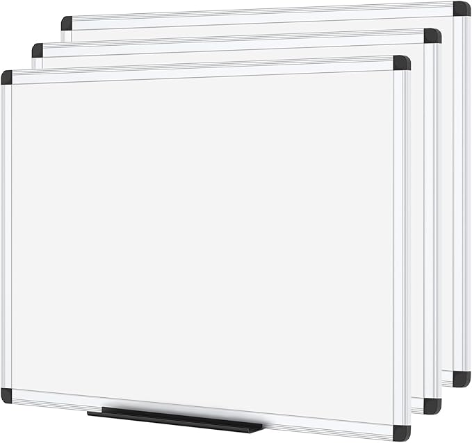 VIZ-PRO Magnetic Dry Erase Board, 48 X 24 Inches, 3 Pack by VIZ-PRO