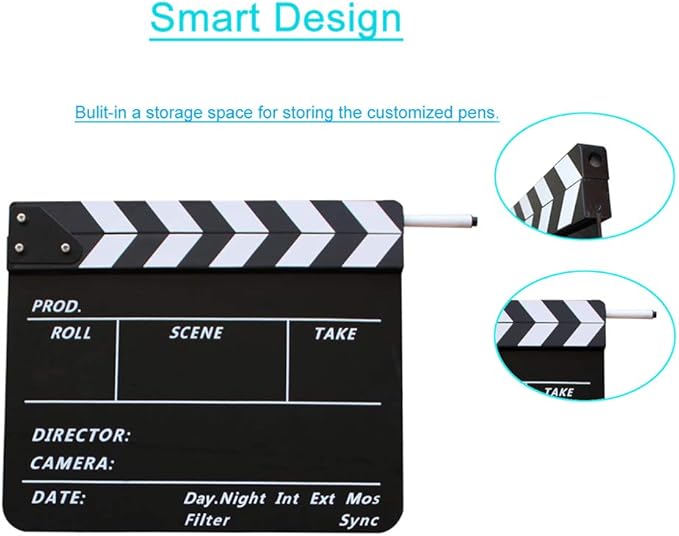 Coolbuy112 Movie Directors Clapboard, Photography Studio Video TV Acrylic - Image 3