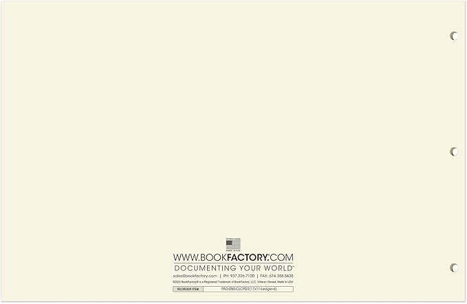 BookFactory Ledger Pad/Large 4 Column Accounting Ledger Columnar Pads - Image 3