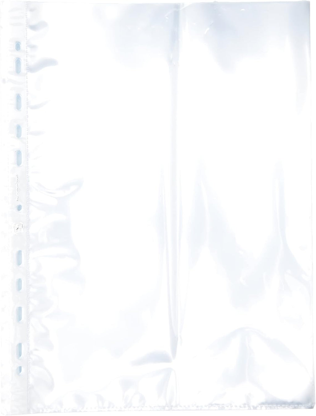 OXFORD Pack of 50 A4 Smooth Perforated Plastic Sleeves 5/100 Thickness Colourless