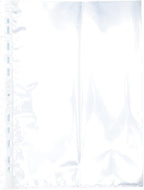 OXFORD Pack of 50 A4 Smooth Perforated Plastic Sleeves 5/100 Thickness Colourless