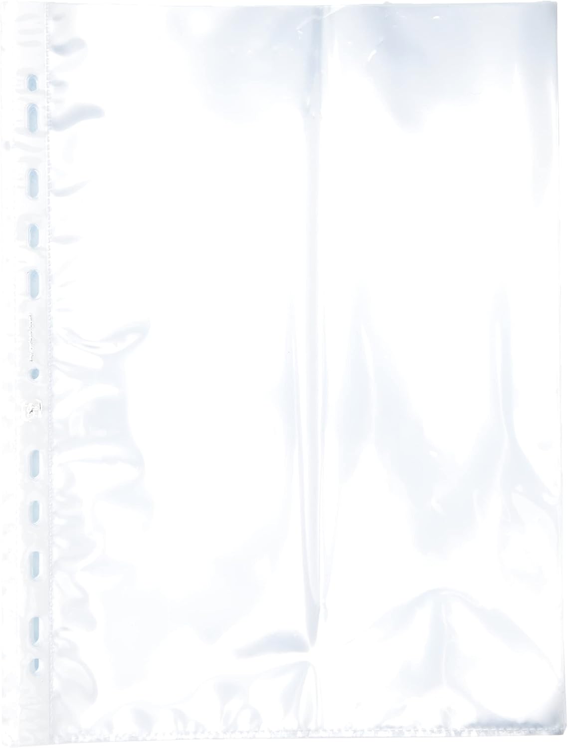 OXFORD Pack of 50 A4 Smooth Perforated Plastic Sleeves 5/100 Thickness Colourless