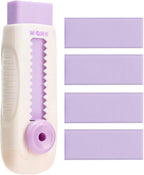 M&G 4+1 Pack Rubber Erasers Sliding Retractable Eraser, Soft Cute Erasers Push by MG
