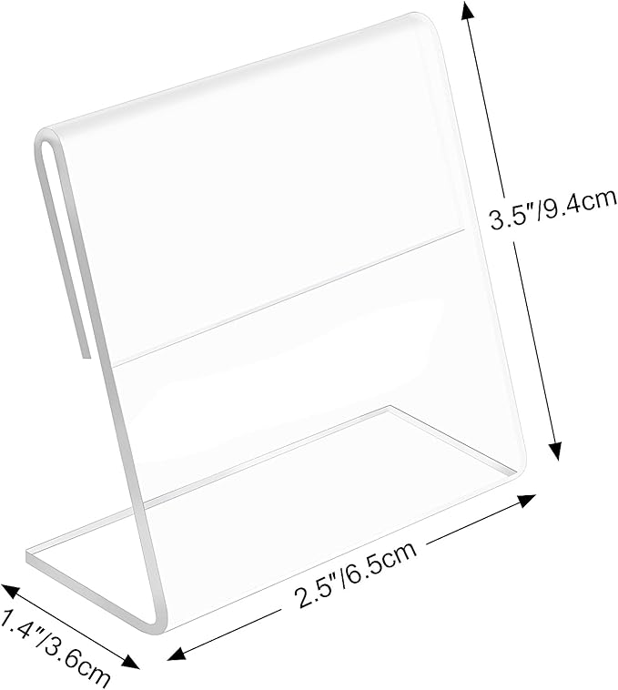 30 pack Small Acrylic Sign Holder 2.5 x 3.5 Inch, Mini Food Sign Labels - Image 2