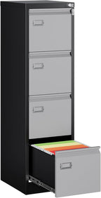 MIIIKO 4 Drawer File Cabinet, Metal Vertical Filing Cabinets by MIIIKOOfficeFurniture