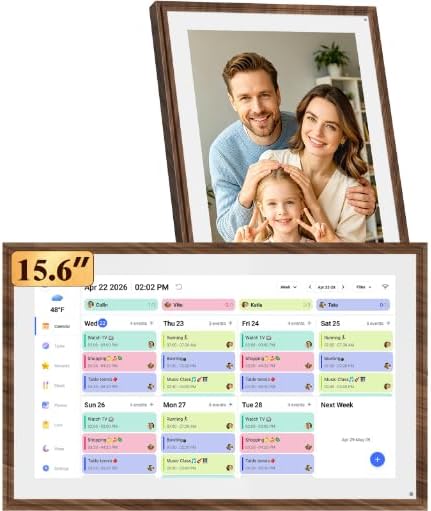 15.6" Digital Calendar Wall Touch Screen, No-Subscription, Smart Calendar