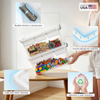 17qt 2packs clear craft organizers and storage with, side view