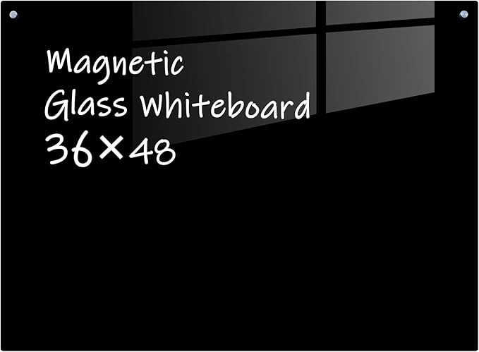 Gooderboard Glass Magnetic Black Board by Gooderboard