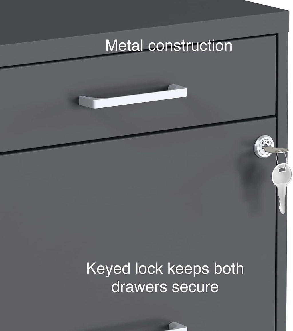 staples 3-drawer vertical file cabinet, letter size, lockable on a desk or shelf