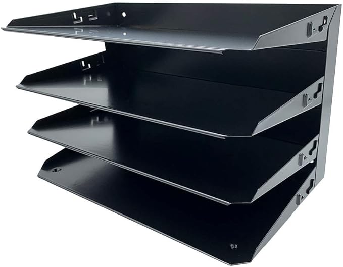 Huron Desktop Horizontal 4-Slot Legal File Binder Organizer Storage Letter Tray by Huron
